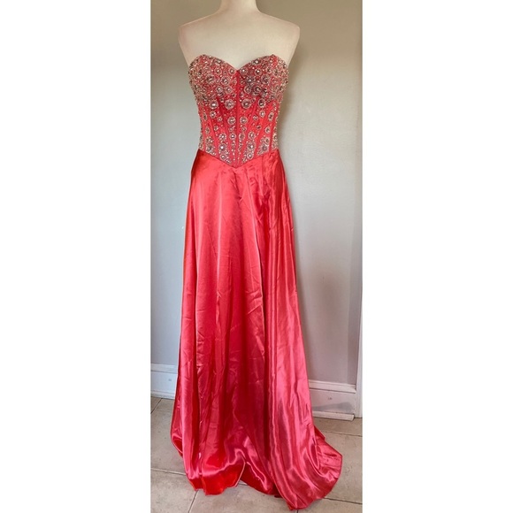 Jovani Strapless Sequin Gown - Picture 1 of 4